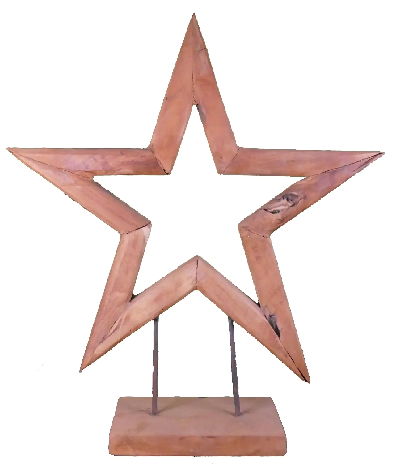  Product image 1 of the product “Teak star (outlines) on a stand, in the sizes from 50 to 70cm ”
